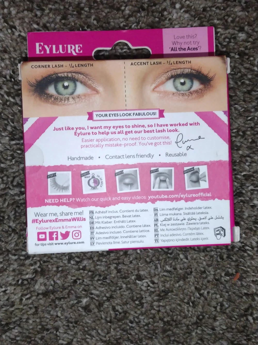 Eylure x Emma Willis Insta-Belle False Eyelashes - Black - Picture 12 of 16